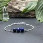 triperle lapis-lazuli argent