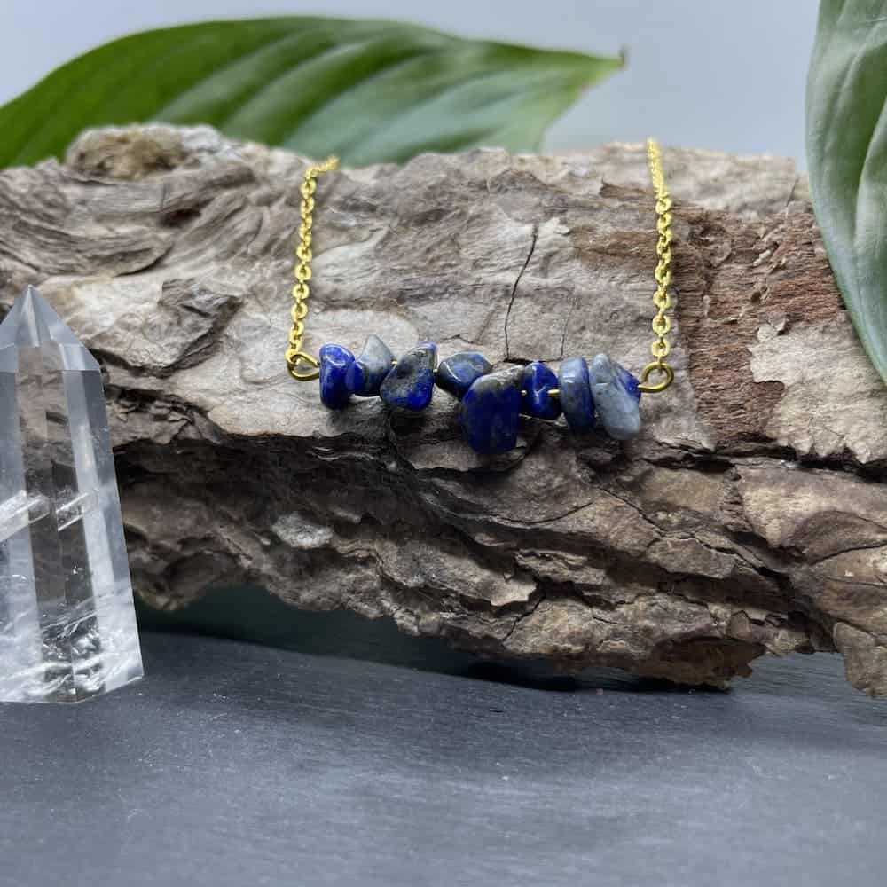 collier lapis-lazuli or