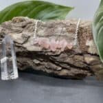 collier quartz rose argent