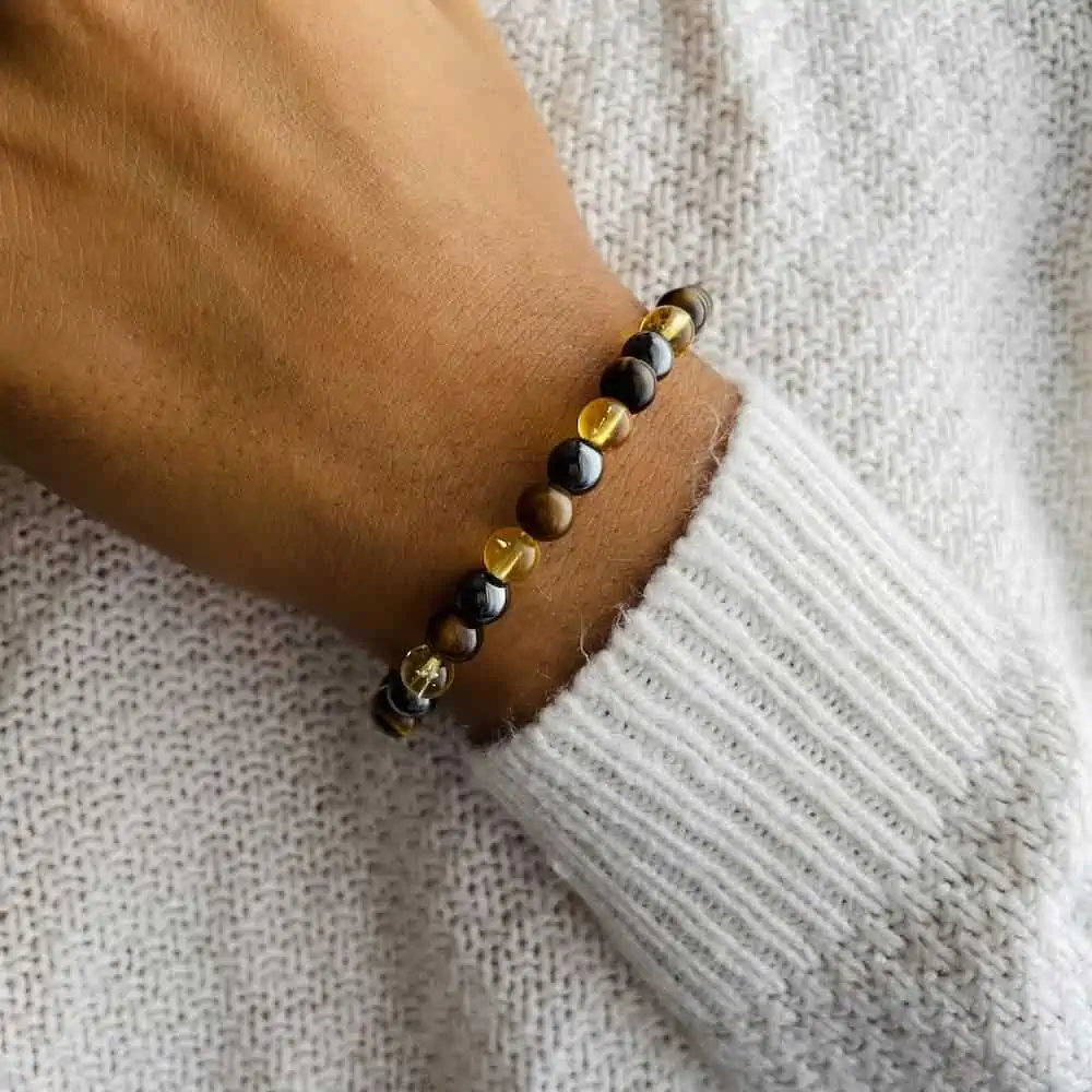 Bracelet Elastic'perles poignet chakra plexus solaire
