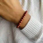 Bracelet Elastic'perles poignet jaspe rouge