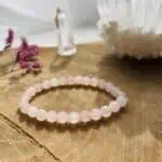 Bracelet Elastic'perles zoom quartz rose