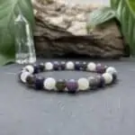 Breacelet Elastic'perles fond noir chakra coronal