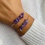 bracelet magic porté double améthyste