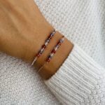 améthyste labradorite et agate rouge poignet