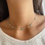 collier anthéa argent 4mm amazonite