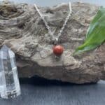 uniperle jaspe rouge