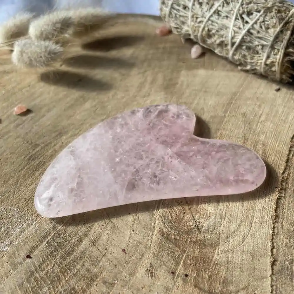 gua-sha quartz rose