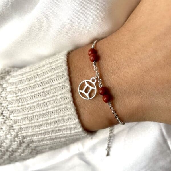 bracelet porté argent gémeaux